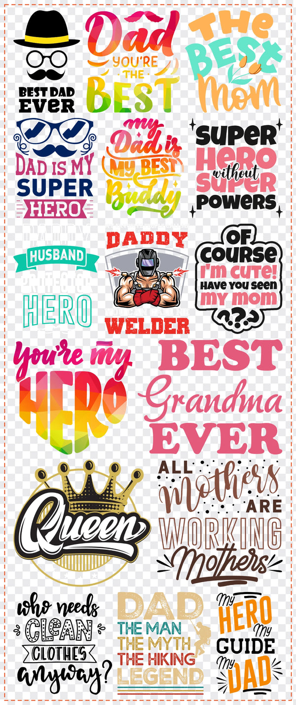 Mum & Dad Gang Sheet Pack