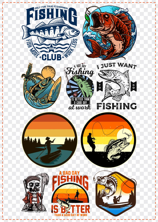 Gone Fishing Gang Sheet Pack