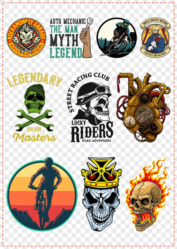 Garage & Motors Gang Sheet Pack