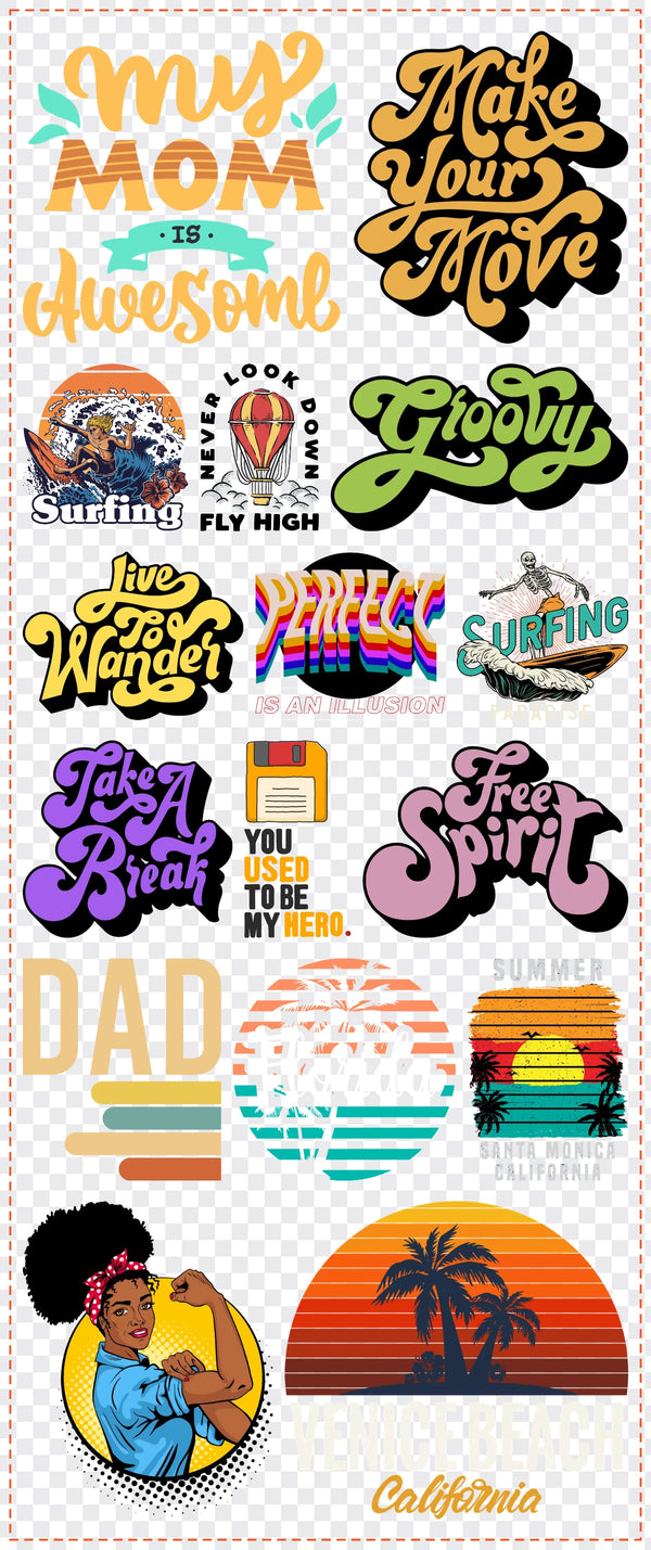 Retro Rewind Gang Sheet Pack